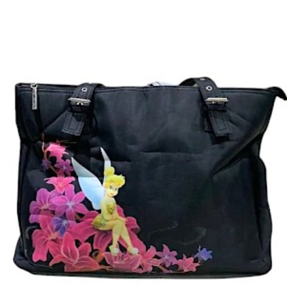 Disney Black Tote Bag Featuring Tinkerbell
